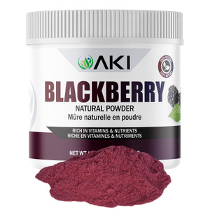 AKI BlackBerry Powder, Ideal in Nutrients, Vitamin C, Sugar-Free, Vegan-Friendly - Ideal for Baking, Flavoring, Smoothie, Yogurt, Popsicles, Sprinkle