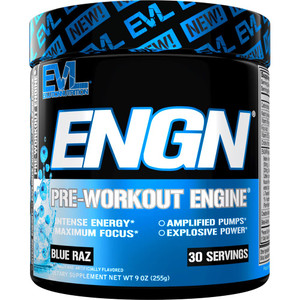 EVL Intense Pre Workout with Creatine - ENGN Energizing Pre Workout for Men Powder Drink for Lasting Energy Focus and Recovery - with Beta Alanine Ca