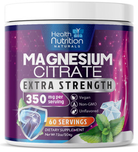 Magnesium Powder Supplement - Magnesium Citrate Powder Drink Mix Unflavored - Mag Citrate & Aquamin Supplements for Bone, Heart & Muscle Support, Sug