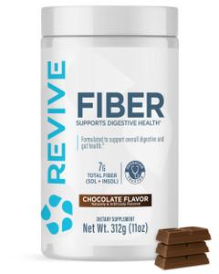 Revive MD Fiber Supplement for Digestive & Gut Health - 5g of Dietary Fiber Supports a Healthy Digestive System with Psyllium Husk & More - (Chocolat