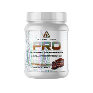Core Nutritionals Pro Sustained Release Whey Protein Blend | with Digestive Enzymes | 25g Protein, 2g Carbs | No Fillers | 2 Pound (Death by Chocolat