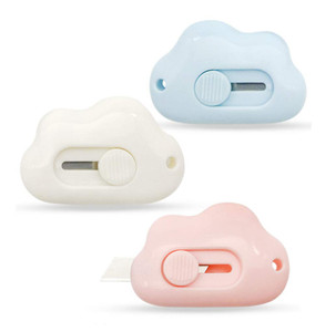 AKOAK 3 Pcs Cloud Shaped Mini Art Cutter, Portable, Suitable for Cutting Envelopes, Food Bags, Plastic Bags, Express Unpacking, Manual Cutting Paper,