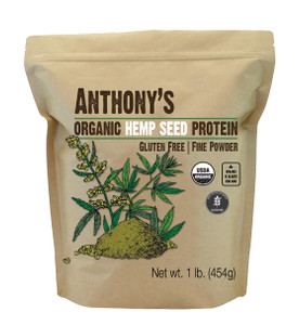 Anthony's Organic Hemp Seed Protein Powder, 1 lb, Cold Pressed, Gluten Free, Non GMO, Fine Powder
