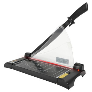 JINBAITAI 12.5" Guillotine Paper Cutter with Laser, Paper Trimmer with Safety Guard and Blade Lock, Heavy Duty Metal Base, 10 Sheet Capacity Paper Sl