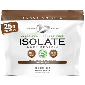 Muscle Feast Isolate Grass-Fed Whey Protein, All Natural Hormone Free Pasture Raised, Whey Isolate Protein Powder for Men and Women, Clean, Gluten-Fr