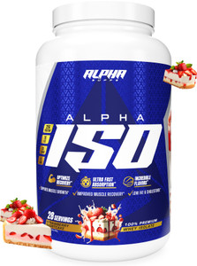 Alpha Supps ISO, Low Carb 100% Whey Protein Isolate Powder, 25 Grams Per Serving, Helps Support Muscle Growth, Low Sugar and Gluten Free (Strawberry