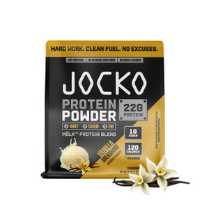 Jocko Fuel Mölk Whey Protein Powder 22g Protein - Low Sugar Monk Fruit Blend - Muscle Recovery & Growth, Packaging May Vary (28 Servings, Vanilla Mil