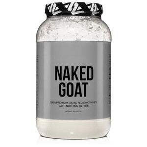 NAKED Goat - Pasture Fed Goat Whey Protein Powder from Small-Herd Wisconsin Dairies, 2Lb Bulk, GMO Free, Soy Free. Easy to Digest - All Natural - 23