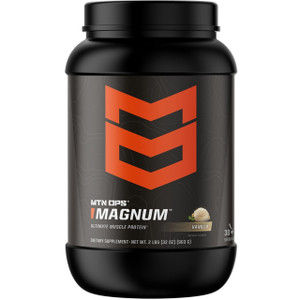 MTN OPS Magnum Vanilla Protein Powder, 23g of Whey Isolate Protein & Milk Protein with BCAAs, Zero Sugar & Gluten Free, 30-Servings