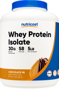 Nutricost Whey Protein Isolate (Chocolate Peanut Butter, 5 Pound) Protein Powder
