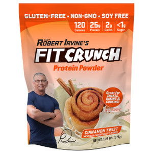 Fit Crunch Tri-Blend Whey Protein, Keto Friendly, Low Calories, High Protein, Gluten Free, Soy Free (18 Servings, Cinnamon Twist)