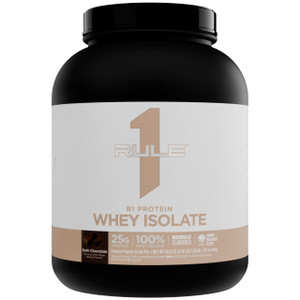 Rule 1 Naturally Flavored R1 Protein Whey Isolate - Clean Formula with 25g Protein & 6g BCAA Exclusively Isolated & Hydrolyzed Sources for Workout Re