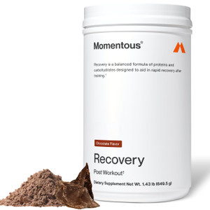 Momentous Recovery Grass-Fed Whey Protein Powder - 20 g Post-Workout Whey Isolate Protein - NSF Certified for Sport - Gluten-Free - 15 Servings - Cho