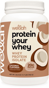 Wellah Protein Your Whey (30 Servings, Coconut Flavored) - Whey Protein Isolate Protein