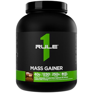 Rule 1 Mass Gainer - High-Calorie Weight Gain Formula with 1,220+ Calories, 250g+ Complex Carb Blend, 40g All-Whey Protein Per Serving (8 Servings, C