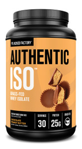 Jacked Factory Authentic ISO Whey Protein Isolate Powder - Low Carb, Non-GMO Muscle Building Protein w/No Fillers, Post Workout Recovery - 30 Serving