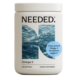 Needed. Prenatal Omega-3 - High Potency Dose of Sustainably Sourced Fish Oil, 1000mg DHA, 1000mg EPA, Encased in a Gelatin-Free, Plant-Based Softgel