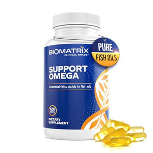 Support Omega EPA DHA Omega 3 Fish Oil Supplement - Cardiovascular, Musculoskeletal Support (120 Gel Capsules)