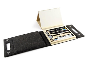 Three by Three Seattle jOTBLOCK Portable Studio Essentials: With Pencils, Markers & Tools for Drawing & Sketching, Watercolor Pencils & Brushes