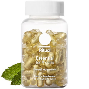 Ritual Essential for Women Prenatal Multivitamin: Folate & Choline for Neural Tube Support, Omega-3 DHA for Fetal Brain Development, Iron, Calcium-He