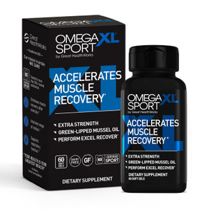 OmegaXL Sport Extra Strength Muscle Recovery Supplement and Respiratory Support Supplement - Improves DOMS and ROM, Clinically Supported Green-Lipped