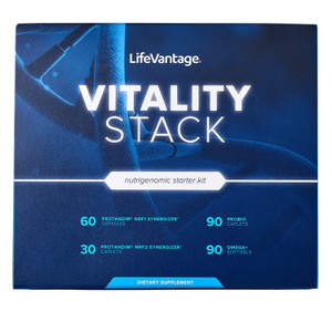 LifeVantage Vitality Stack Travel Kit, Protandim NRF1 + NRF2 Synergizer + Probio and Omega + Nutrigenomic Starter Kit.
