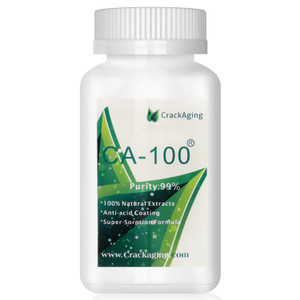 CrackAging CA-100® - 100% Natural Super-Absorption Cycloastragenol Anti-Aging Telomerase Activation | DNA Health Immunity Boost Supplement 25mg/Cap (