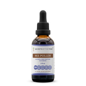 Secrets of the Tribe Bee Pollen Tincture Alcohol-Free Extract, Bee Pollen Dried Pollen (2 FL OZ)