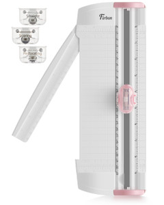 Firbon 3-in-1 Paper Cutter, 9" Compact A5 Paper Trimmer with Straight Cut, Scoring & Perforating Blades for Cardstock, Scrapbooking, Crafting, Labels