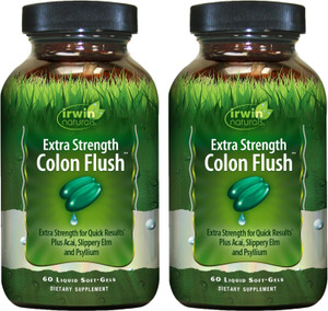 Irwin Naturals Extra Strength Colon Flush  60 Liquid Soft-Gels  Gentle Digestive & Elimination Support - 2 Pack