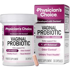 Physician's CHOICE Vaginal Probiotics for Women - pH Balance, Odor Control, Yeast Balance, Vaginal Flora & Feminine Health - 6B CFU with Organic Preb