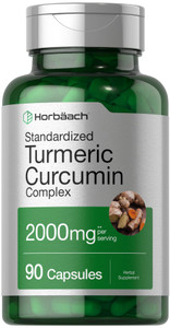 Horbäach Turmeric Curcumin Supplement | 90 Capsules | Complex with Black Pepper | Non-GMO, Gluten Free
