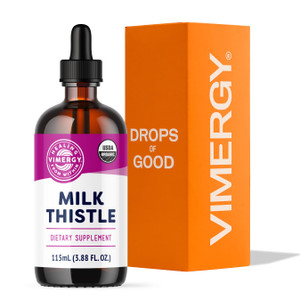 Vimergy Milk Thistle  Supports Liver Function*  Promotes Healthy Digestion*  USDA Certified Organic, Vegan, Gluten-Free  115 mL (57 Servings)