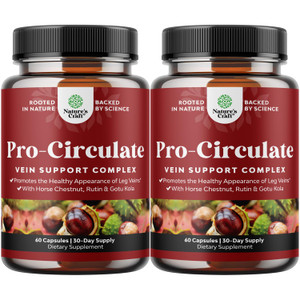 Vein Support Supplements Leg and Veins - Full Body Circulation Supplement for Spider & Varicose Veins and Improved Flow with Horse Chestnut Extract -