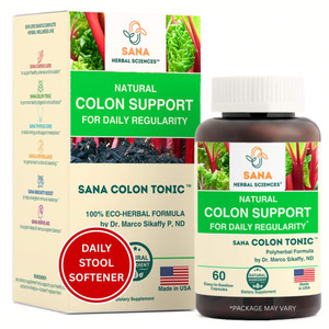 Natural Stool Softener for Constipation Relief  Safe for Daily Use & Postpartum | Gentle Herbal Formula for Adults & Seniors | 60 Capsules | Sana He