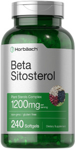 Horbäach Beta Sitosterol 1200mg | 240 Softgel Capsules | Mega Strength | Plant Sterols Complex | Non-GMO, Gluten Free Supplement