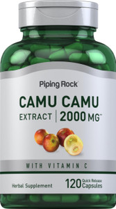 Piping Rock Camu Camu Capsules | 120 Pills | Fruit Extract | with Vitamin C | Non-GMO, Gluten Free Supplement