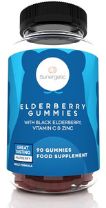 Premium Black Elderberry Gummies  Black Elderberry with Vitamin C & Zinc  Helps Support Immune System  Great Tasting Sambucus Elderberry Gummies 