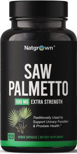 Natgrown Saw Palmetto for Men 500mg  Prostate Health Supplement with DHT Blocker for Hair Loss & Urinary Flow  120 Vegan Capsules  Non-GMO, Gluten