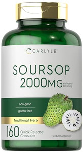 Carlyle Soursop Leaves | 160 Capsules | Traditional Herb | Non GMO, Gluten Free Supplement
