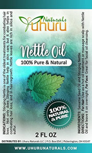 Uhuru Naturals Original Nettle Hair Growth Oil (2oz)  African Remedy for Thinning Hair, Breakage & Dry Scalp | Natural Regrowth Treatment for Men &