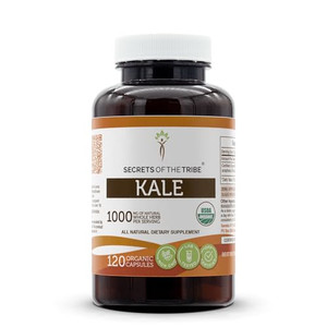 Secrets of the Tribe Kale USDA Organic Capsules | Certified Organic Vegetarian Capsules, Herbal Dietary Supplement | Brassica oleracea VAR. Acephala