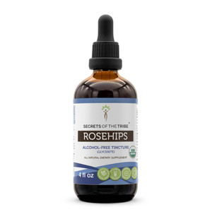 Secrets of the Tribe Rosehips USDA Organic | Alcohol-Free Extract, High-Potency Herbal Drops | Made from 100% Certified Organic Rosehips (Rosa spp.)