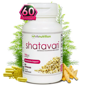 VH Nutrition SHATAVARI | 700mg Asparagus Racemosus Extract | Female Vitality* & Rejuvenation* | Natural Estrogen Balance* | Supports Hormonal Health