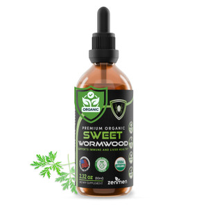 Zenmen Organic Sweet Wormwood (Artemisia Annua) Extract- Immune Support and Source of Antioxidants - 2.32 fl oz / 60ml, Vegan, Manufactured in The US