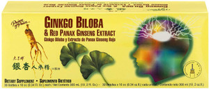 Prince Of Peace Ginkgo Biloba & Red Panax Ginseng Extract, 0.34 fl. oz. Each  Ginkgo Biloba Supplement  Chinese Red Panax Ginseng Extract  Support
