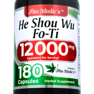 Lab | he shou wu | fo ti Capsules |180 Capsules | 12000 mg | fo ti | foti Root | foti | fo-ti | fo-ti Supplement | Ultra high Absorption.