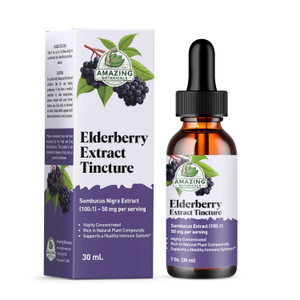 Elderberry Extract 15,000mg Strength Tincture - Organic Immune Support & Wellness Supplement | Elderberry Syrup Organic | 30ml/1oz