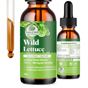 Amazing Botanicals Wild Lettuce 10X Extract Tincture 30,000 mg (1 Fl Oz (Pack of 1))