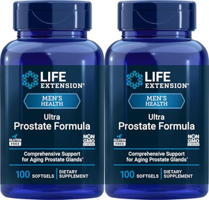 Life Extension Ultra Prostate Formula, 100 Softgels (Pack of 2) - Natural Supplement for Men